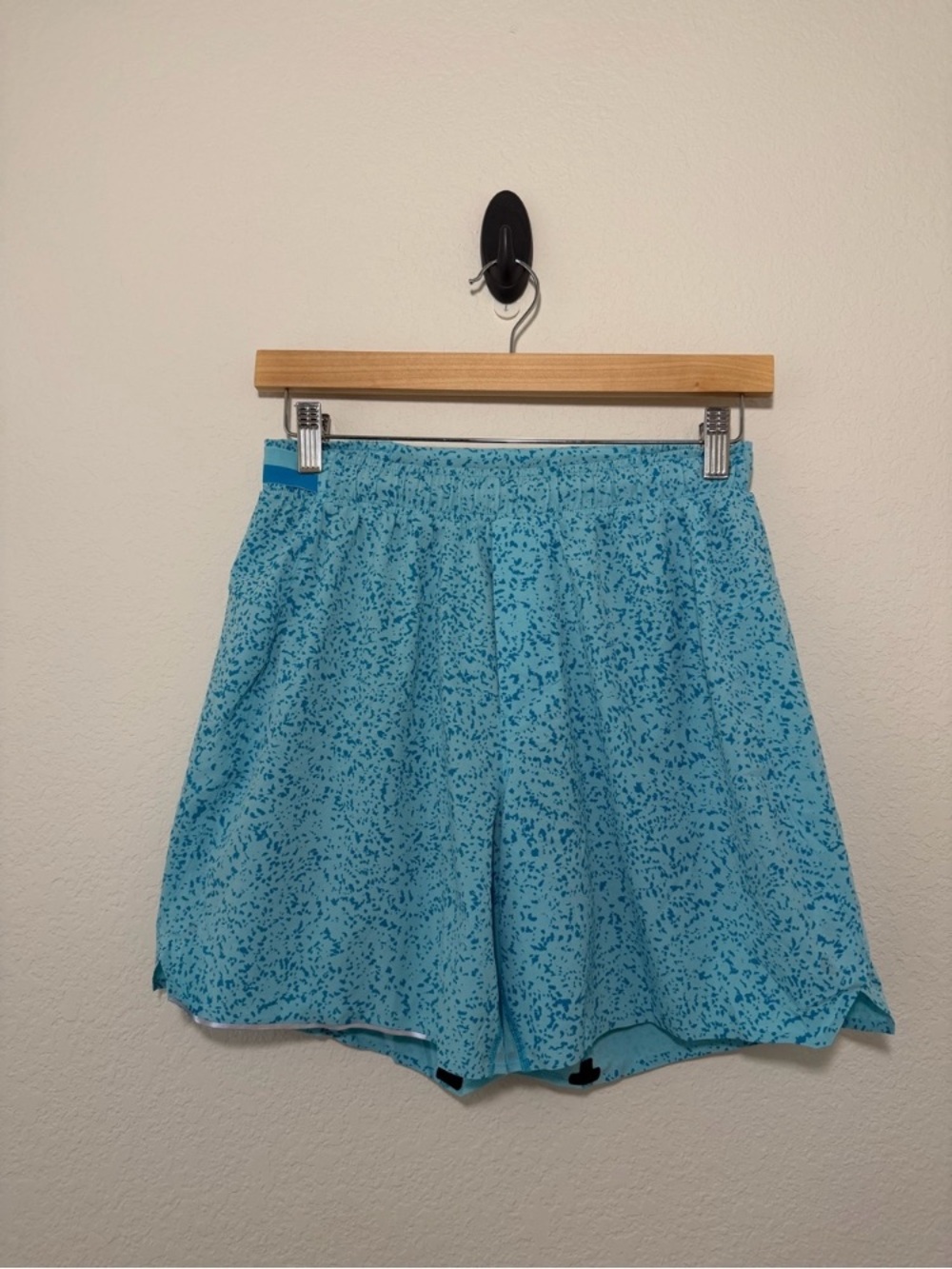 lululemon athletica Turquoise Speckled Athletic Shorts